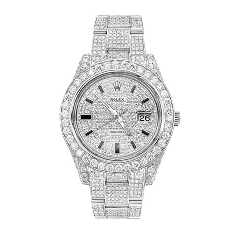 women's iced out rolex|iced out Rolex bezel.